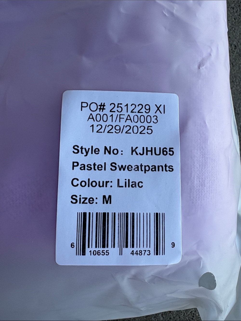 🆕 Comfrt - Pastel Lilac Fleece Sweatpants - Medium - Picture 6 of 7